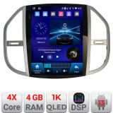 Navigatie Tesla Mercedes Vito W447 2016+ cu CarPlay, Android Auto, 4GB+64GB