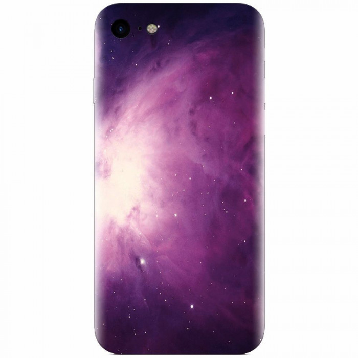 Husa silicon pentru Apple Iphone 8, Purple Supernova Nebula Explosion