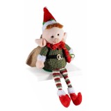 Figurina Craciun Elf textil multicolor II cm14x6x31H