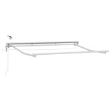 vidaXL Cadru de copertină electrică cu LED-uri Alb 3 x 2,5 m Aluminiu 42024837