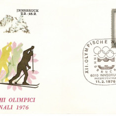 SCHII INNSBRUCK JOCURILE OLIMPICE DE IARNA 1976 FDC ITALIA