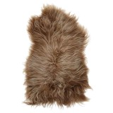Cumpara ieftin Husa de scaun piele de oaie islandeza, maro, 70x110 cm