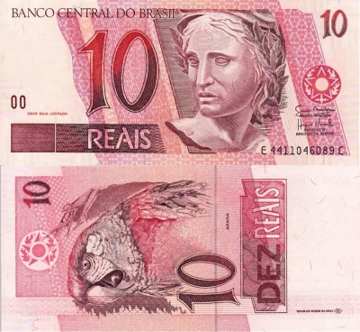 BRAZILIA 10 reais ND 1997 UNC!!! foto