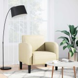 vidaXL Canapea scaun cu cotiere crem 54 cm piele artificială