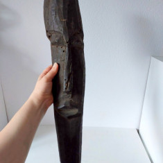 Masca de lemn sculpata, veche, 52cm