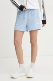 Adidas pantaloni scurti Essentials femei, cu imprimeu, high waist, JD0911
