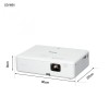Proiector Epson CO-W01, 3LCD, 3000 Lumeni, WXGA, HD Ready, HDMI, Difuzor, Alb