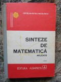 SINTEZE DE MATEMATICA APLICATII VOL.3-CATALIN-PETRU NICOLESCU