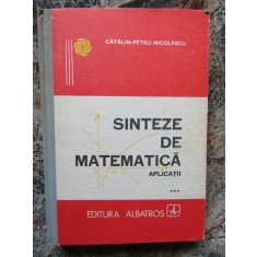 SINTEZE DE MATEMATICA APLICATII VOL.3-CATALIN-PETRU NICOLESCU