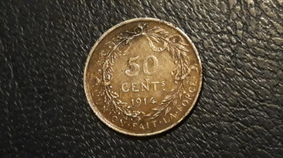 Belgia - 50 cents 1914 - ag. foto