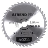 Kot&uacute;č Strend Pro TCT 250x3.0x30/20 mm 40T, na drevo, p&iacute;lov&yacute;, SK pl&aacute;tky
