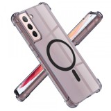 Husa MagSafe pentru Samsung Galaxy S21 5G G991, Techsuit, Shockproof Clear, Neagra