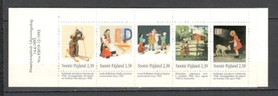 Finlanda.1993 100 ani nastere M.Wendelin-Pictura carnet DF.149 foto