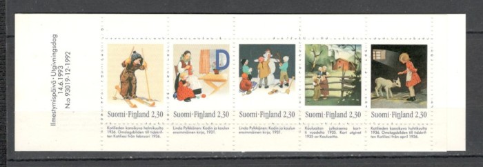 Finlanda.1993 100 ani nastere M.Wendelin-Pictura carnet DF.149