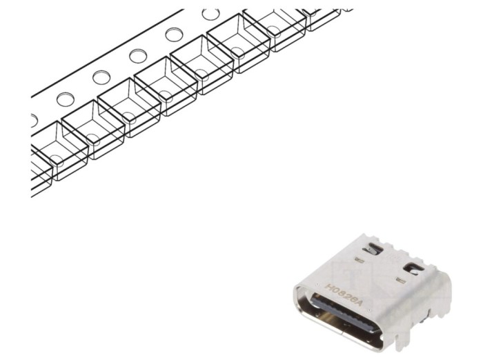 Conector USB C SMT Orizontal USB 3.1