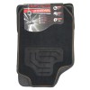 Set Covorase Auto Universale Custo Twin, Mocheta, negru cu bordura portocalie, 4 buc, Universal, CUSTO POL
