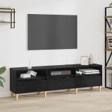 vidaXL Cabinet TV Stejar negru 150 x 30 x 45 cm Lemn compozit