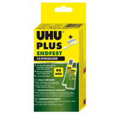 Adeziv Epoxidic Uhu Plus Endfest, 163 g, Adeziv Epoxidic, Adeziv pentru Materiale Constructii, Adezivi pentru Suprafete Multiple, Adezivi Montaj, Adez