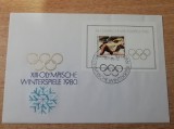 B14 - FDCS - Germania - Jocurile Olimpice de iarna - 1980 - colita, Europa, Sport