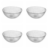 Set boluri, 4 piese, 350 ml, Sticla, Transparent natur