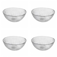 Set boluri, 4 piese, 350 ml, Sticla, Transparent natur