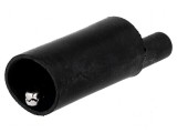 Bornă crocodil 10A 60VDC neagră 4mm nichelat 30VAC