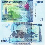 Uganda 2 000 2000 Shilingi 2022 P-50 UNC