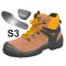 Bocanci protectie piele intoarsa+textil cu talpa varf metalic 43, pentru protectie in conditii dificile - Ingco SSH12S1P.43
