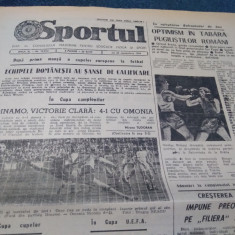 ZIARUL SPORTUL 20 SEPTEMBRIE 1984 DINAMO OMONIA NICOSIA