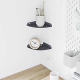 vidaXL Raft suspendat cu raft 2 pcs Antracit 15 x 15 x 2 cm 8004078