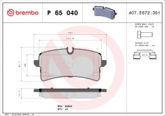 BREMBO P 65 040 PRIME LINE set placute frana,frana disc