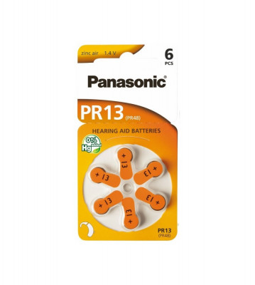 Panasonic 13 / PR13 / PR48 baterii aparate auditive-Conținutul pachetului 1x Blister foto
