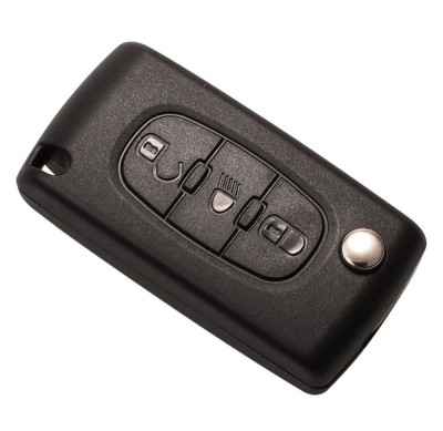 Cheie Auto Completa tip Briceag cu 3 butoane, Compatibila Citroen si Peugeot, include Telecomanda 433 MHz si cip ID46, cod CE0536 foto