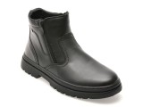 Ghete BITE THE BULLET negre, K191, din piele naturala