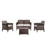 Cumpara ieftin Set de mobilier de grădină Venus II cu 4 locuri, maro