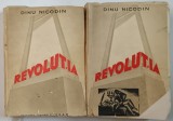 REVOLUTIA - roman de DINU NICODIN , gravuri in lemn de EUGEN STEC , VOLUMELE I - II , 1938