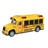 Autobuz scolar cu sunet si lumina, se deplaseaza, Galben, ATU-089464, Plastic, Oem