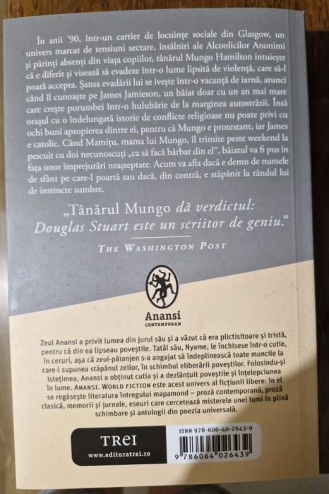 Douglas Stuart- Tanarul Mungo