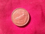 Moneda 1cent 2002 Insulele Cayman , Regina Elisabeta II / Pasare rara , bronz , cal. f.buna