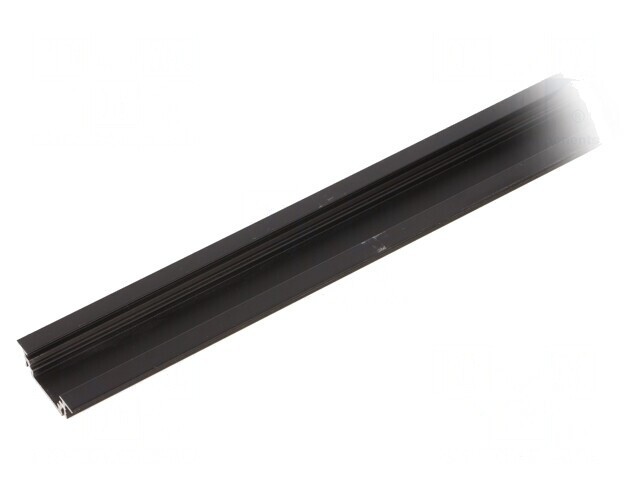 Profil aluminiu &icirc;ncastrat negru pentru module LED 2m GROOVE10