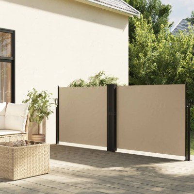 vidaXL Copertină laterală retractabilă, bej, 120 x 600 cm 4004600 foto