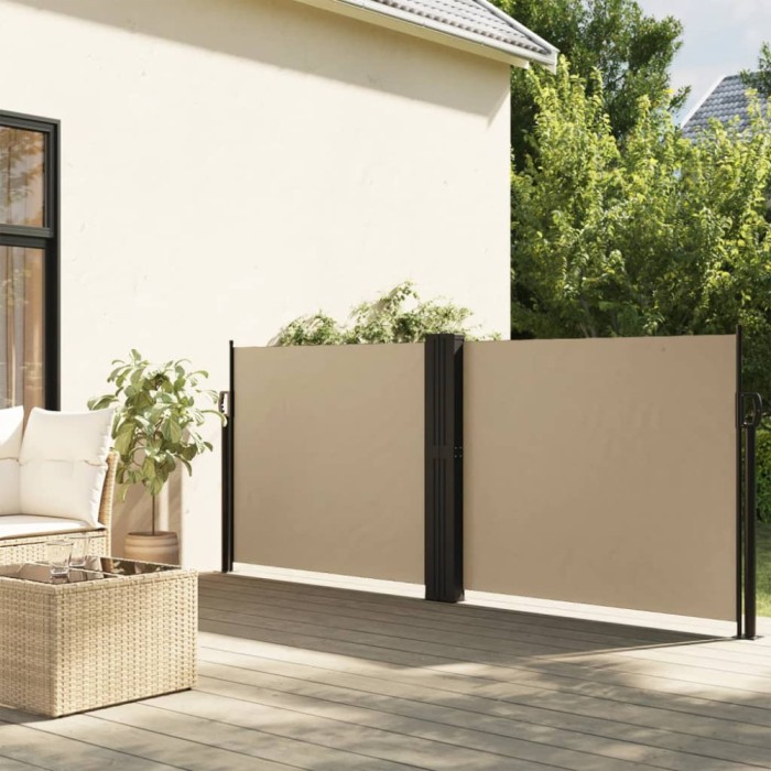 vidaXL Copertină laterală retractabilă, bej, 120 x 600 cm 4004600