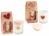 Set 2 lumanari parfumate in cutie cadou aroma Bumbac, Vanilie &Oslash; 7 cm x 9 H