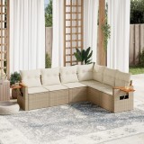 vidaXL Set canapele de grădină cu perne, 6 piese, bej, poliratan 3226842