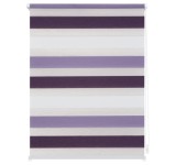 Jaluzea tip rulou de interior, violet-alb, 45 cm x 150 cm - RESIGILAT