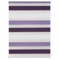 Jaluzea tip rulou de interior, violet-alb, 45 cm x 150 cm - RESIGILAT