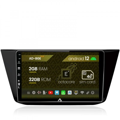 Navigatie Volkswagen Tiguan (2016+), Android 12, E-Octacore 2GB RAM + 32GB ROM, 10.1 Inch - AD-BGE10002+AD-BGRKIT036 foto