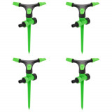 vidaXL Aspersoare rotative 4 buc. verde și negru 16x13,5x25,5cm ABS&amp;PP