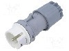 Conector alimentare AC, IEC 60309, IP44, 16A, 24/42V DC, 2 pini, PCE - 082-10V