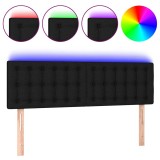 Cumpara ieftin Tablie de pat cu LED, negru, 144x5x78/88 cm, textil